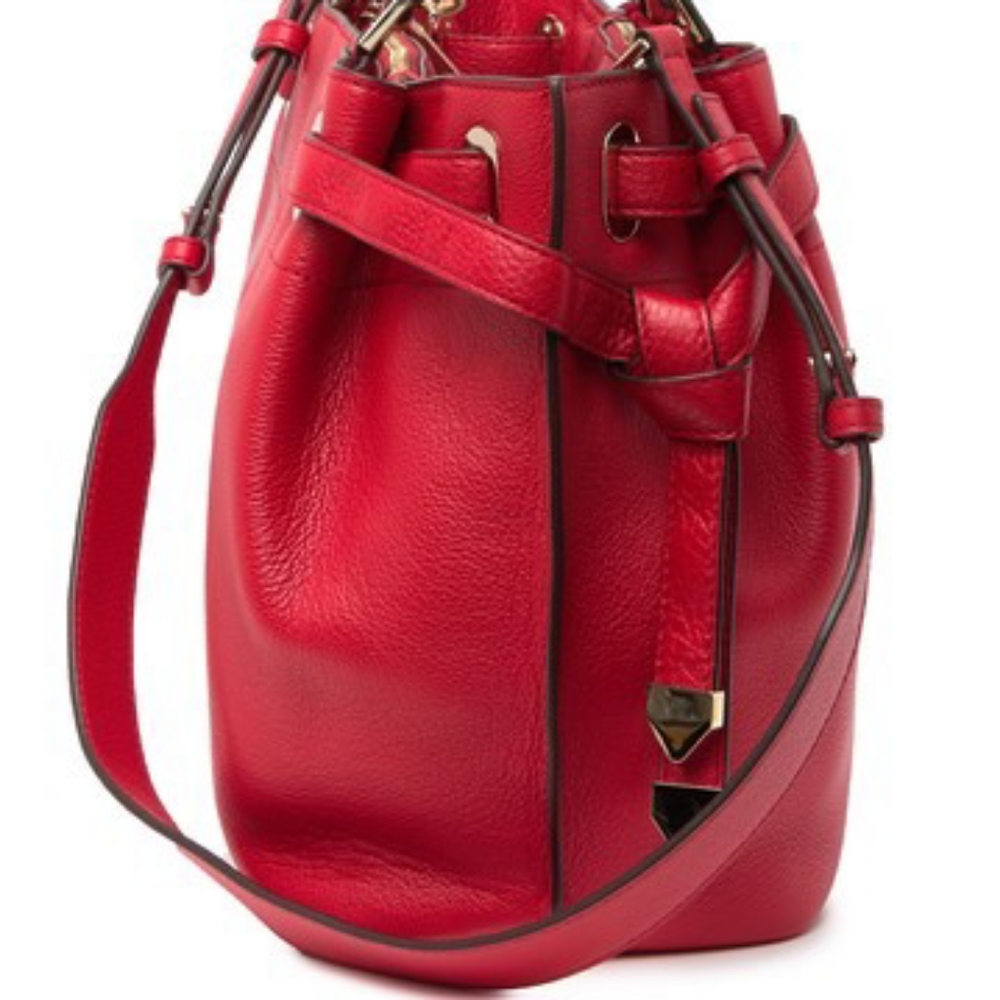 Michael Kors Red Leather Tote - Picture 4 of 6